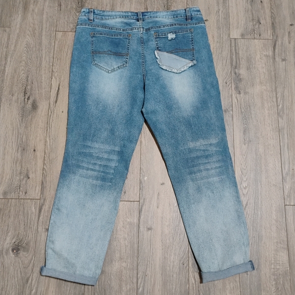 Anthropologie Juliette Patchwork Boyfriend Jeans 14 - Picture 6 of 11